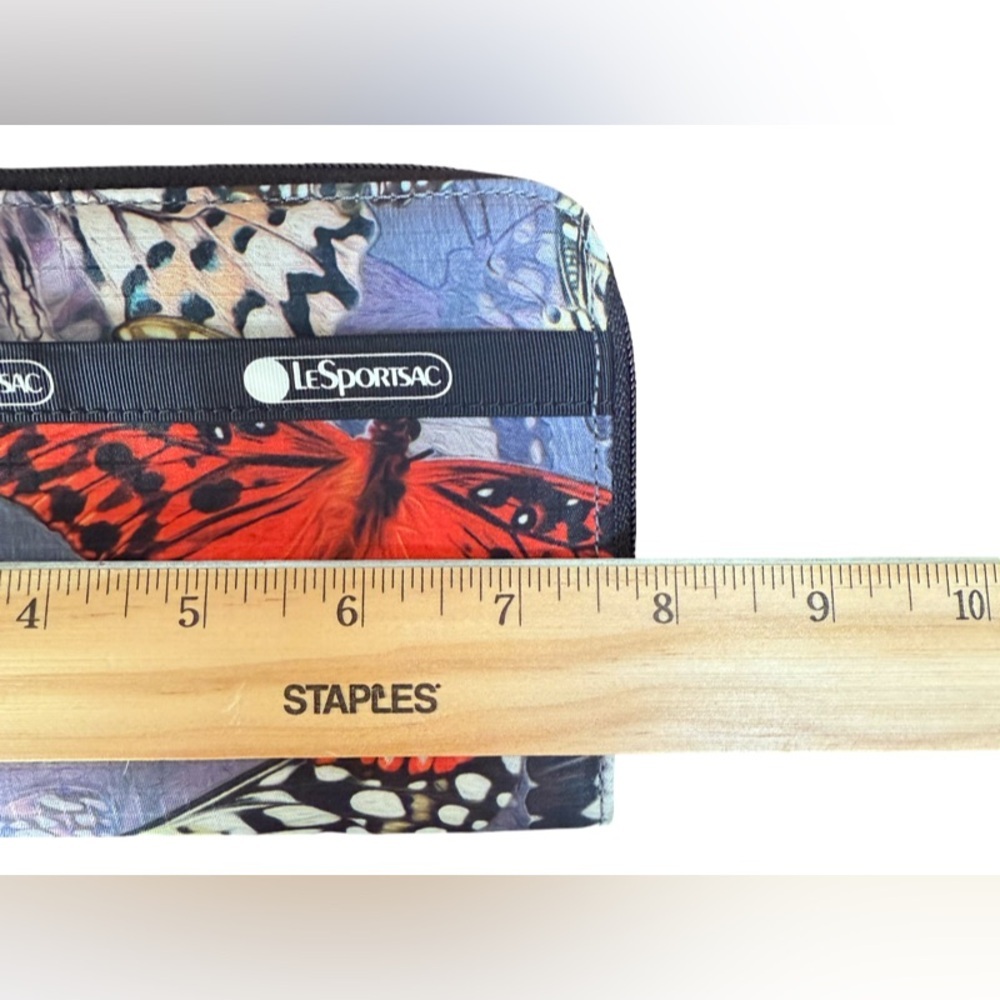 LeSportsac Multicolor Butterfly Zip Around Wallet - Picture 5 of 6